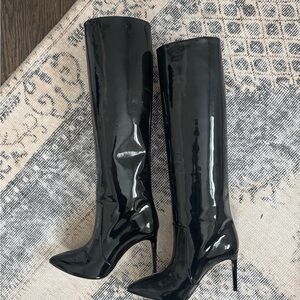 NWOB Paris Texas Black Patent Stiletto Boot 38/8/7.5